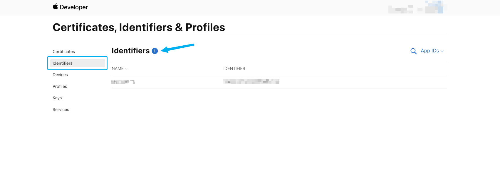 Creating an Identifier