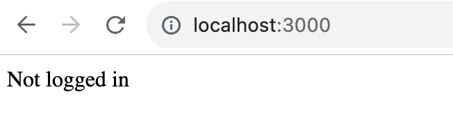 Not logged in example