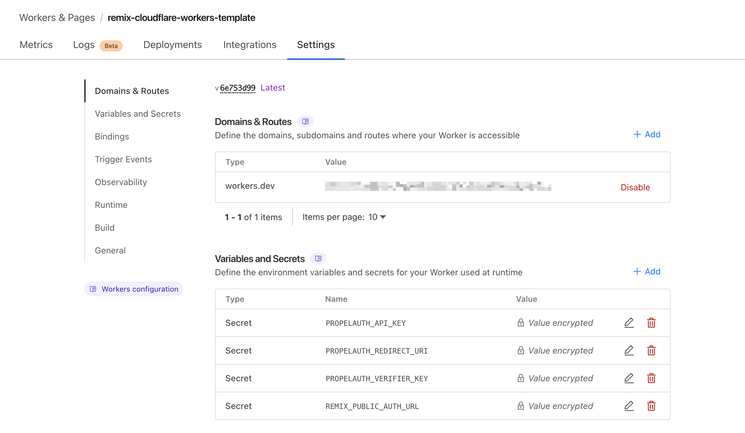 Remix Cloudflare adding secrets