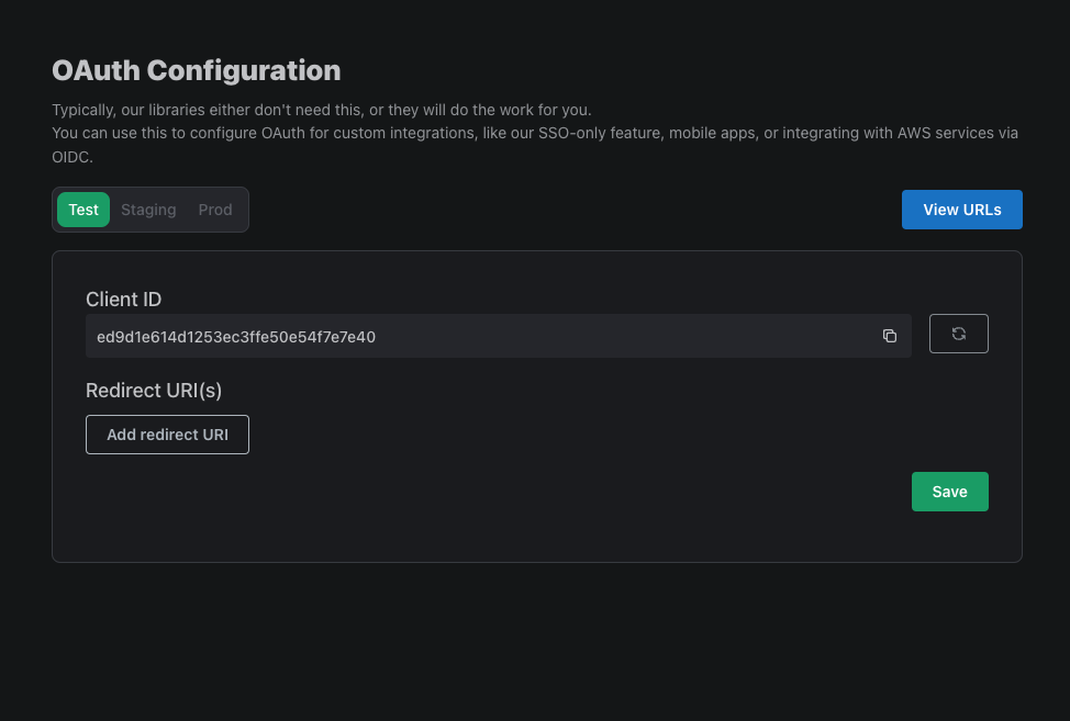 OAuth Settings