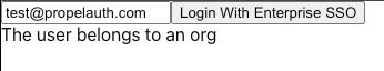 The user belongs to an org result